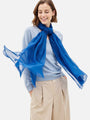 Featherlight Sapphire Cashmere Scarf