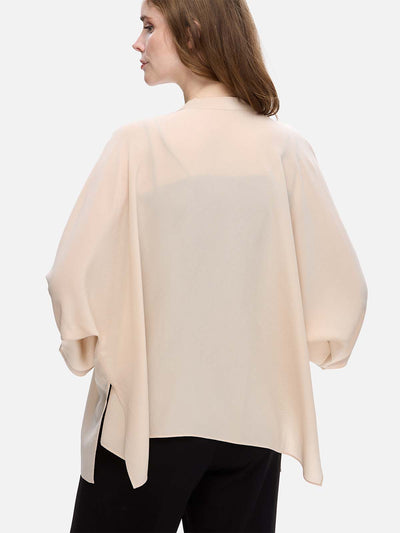 Cream Silk Relax Cardigan