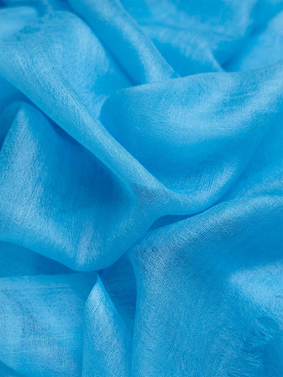 Featherlight Sky Blue Cashmere Scarf