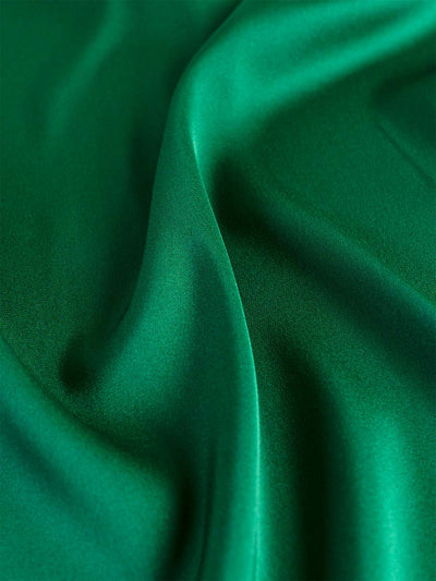 Close-up of green silk