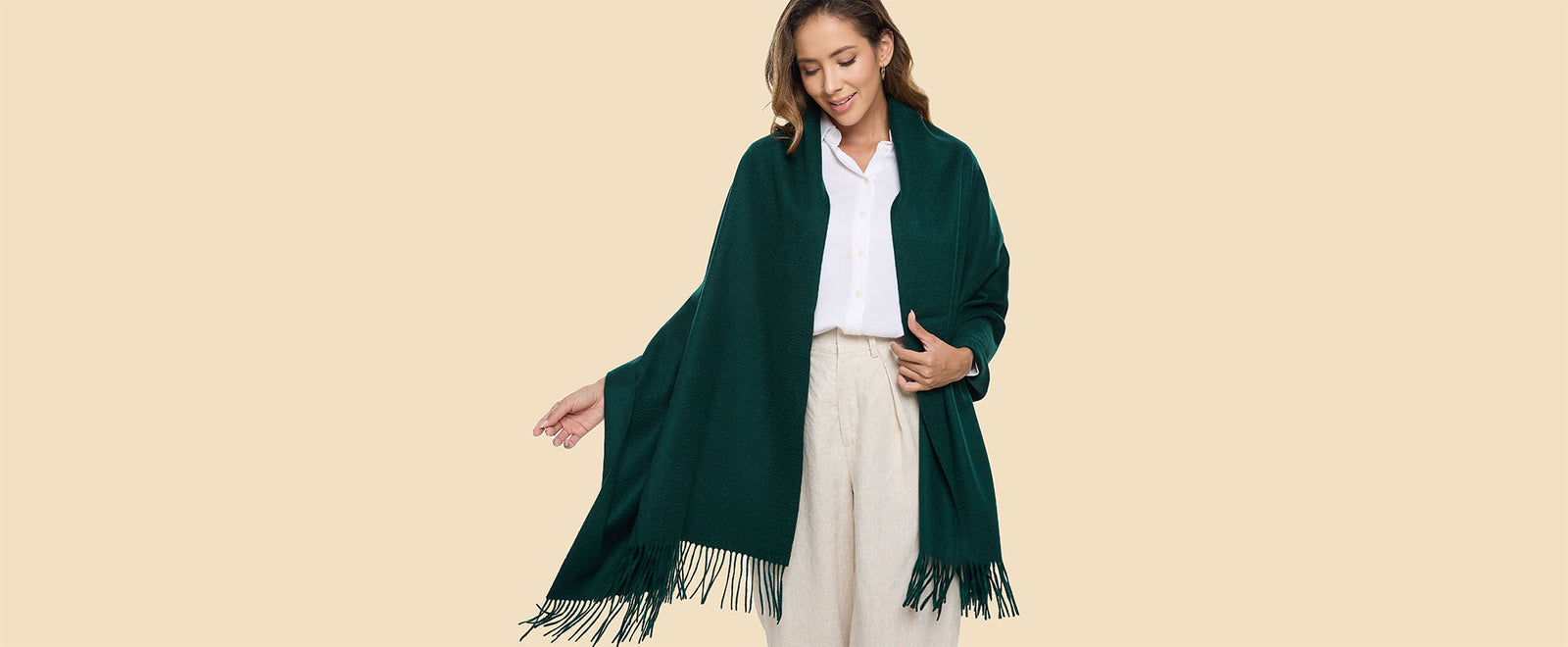 Womens RippleLite Cashmere Wrap