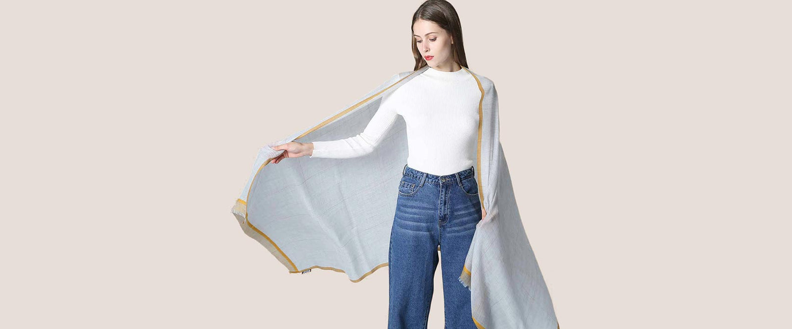 Womens Featherlight Cashmere Scarf