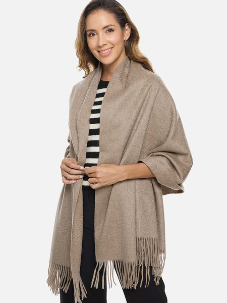 100% Cashmere Wrap | Taupe Cashmere Wrap | Ovcio