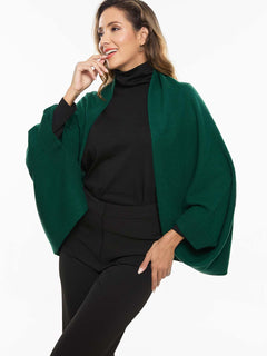 100% Cashmere Wrap| Emerald Green Wearable Cashmere Wrap | Ovcio