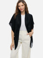 Square - Featherlight Solid Cashmere Scarf - Black