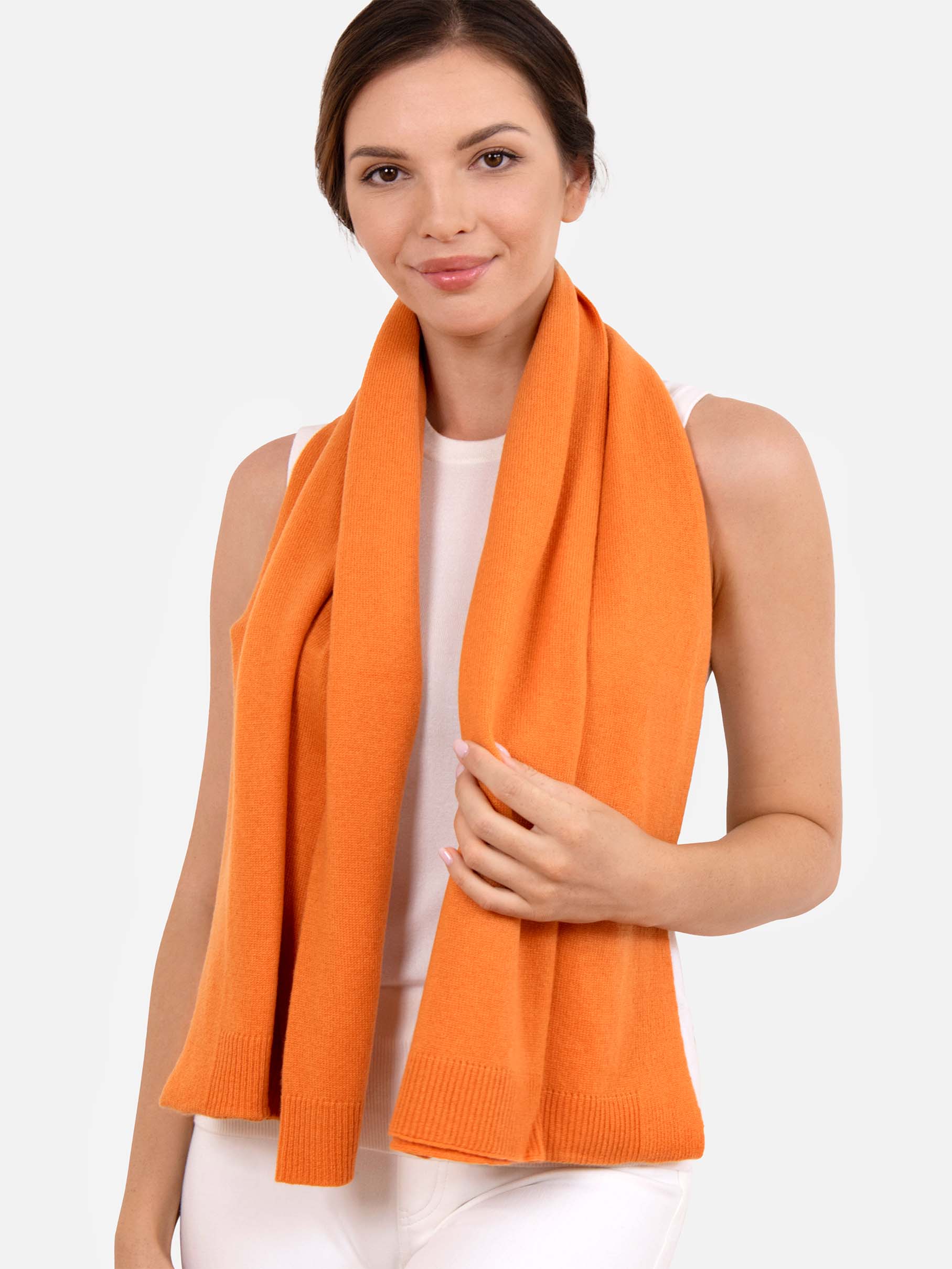 100% Cashmere Wrap| Orange Wearable Cashmere Wrap Ovcio