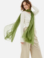 Featherlight Olive Green Cashmere Scarf