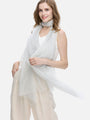Featherlight Silver Cashmere Scarf