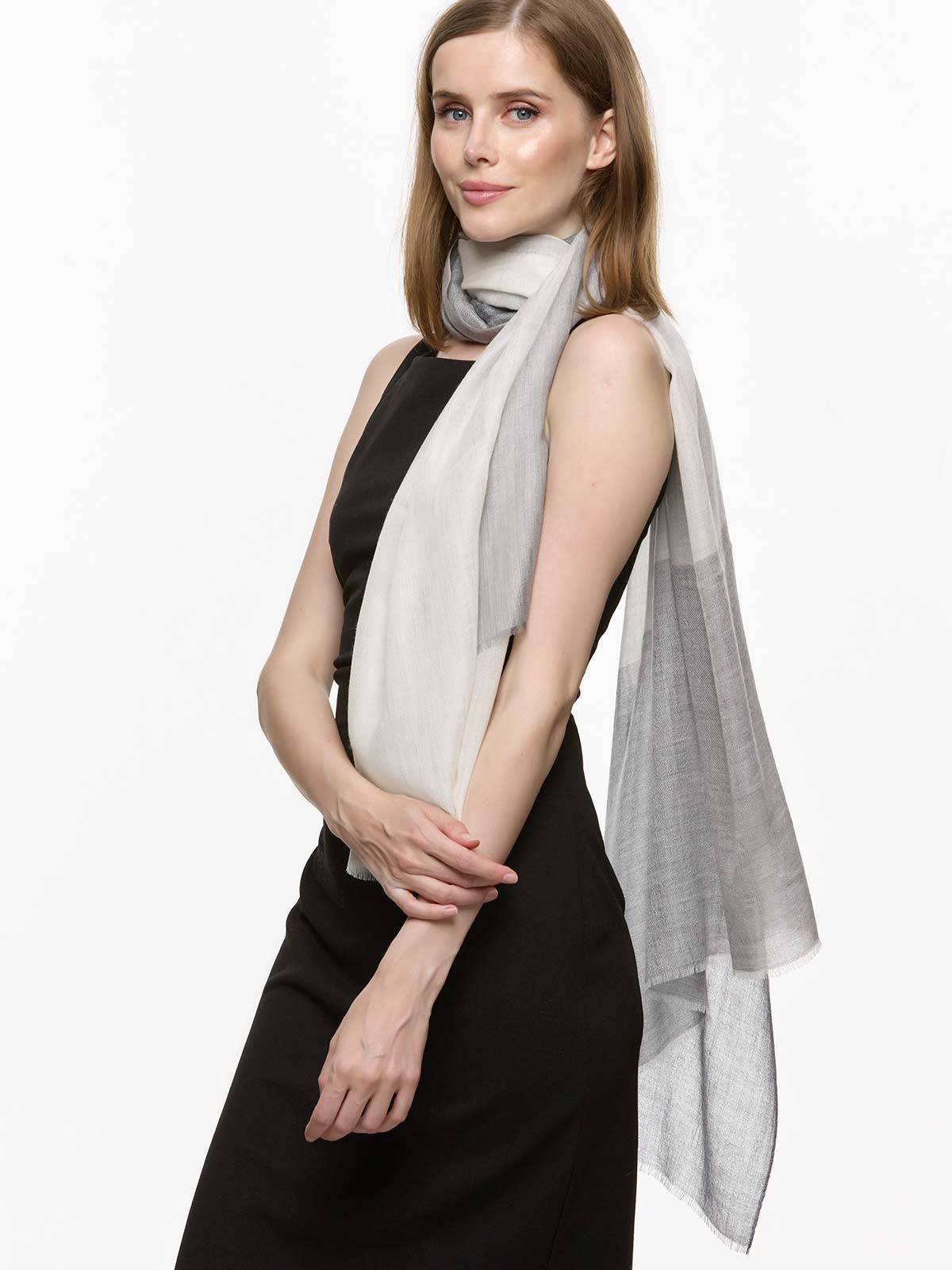 silver dress scarf Bellasprom Silver Grey Strapless Prom Dress Mermaid Long With Sequins Beads With Scarf Silver Grey (With Scarf)-US2