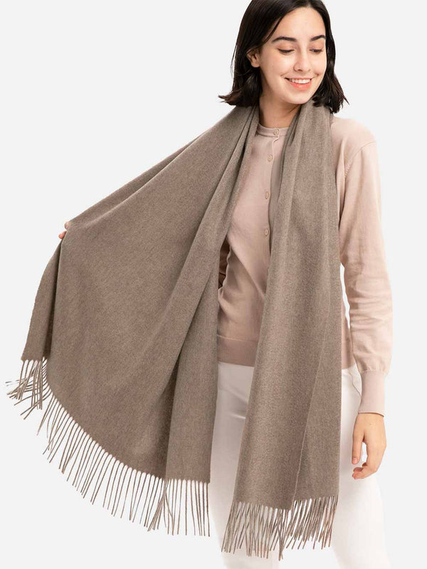 100% Cashmere Wrap | Taupe Cashmere Wrap | Ovcio